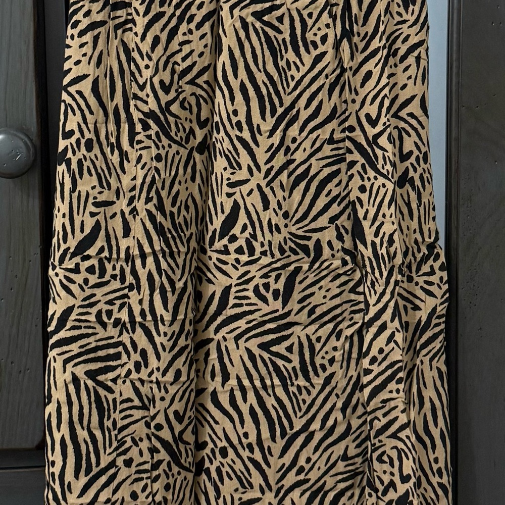 Stylish Black and Tan Zebra Print Skirt